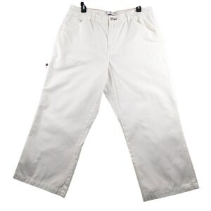 Vintage Tommy Hilfiger Womens 14 Carpenter Cropped Painter Pants Capris White
